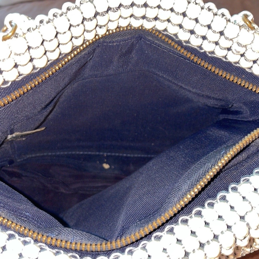 Whiting And Davis Cream Enamel Mesh Purse - image 5